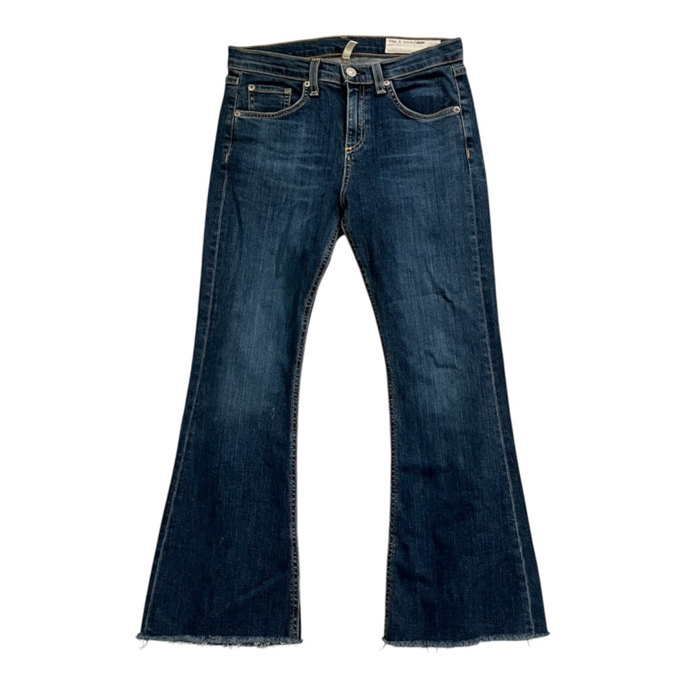 rag & bone Modele Dark Indigo Ankle Flare Jeans size 26